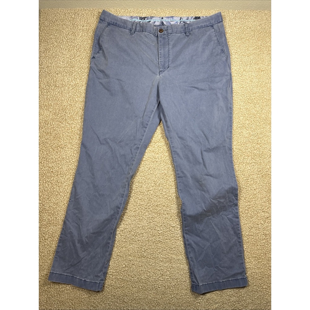 Tommy Bahama Island Zone Style Golf Pants Men's 40X32 Flat Front Stretch Blue